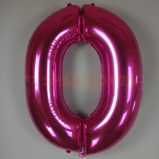 Шар (40''/102 см) Цифра, 0, Фуше